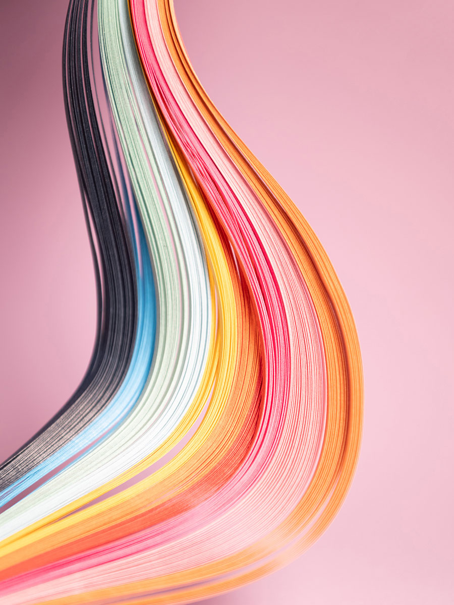 Preview Miniture Worlds - Close-up of colourful paper strips