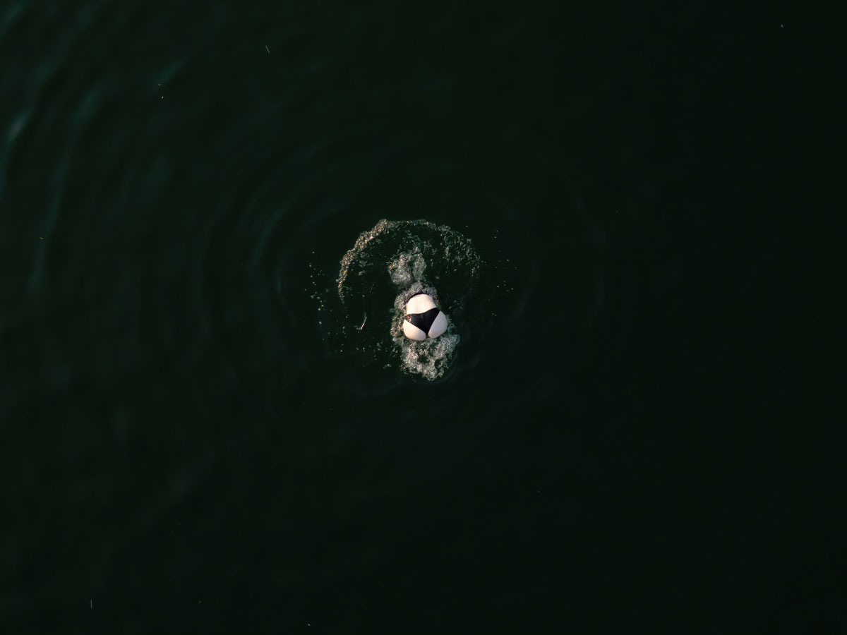Preview Exhibited Drone Shot - Perucac water bodyNo.1. - ARTINE / Der Hintern - Woman in Water